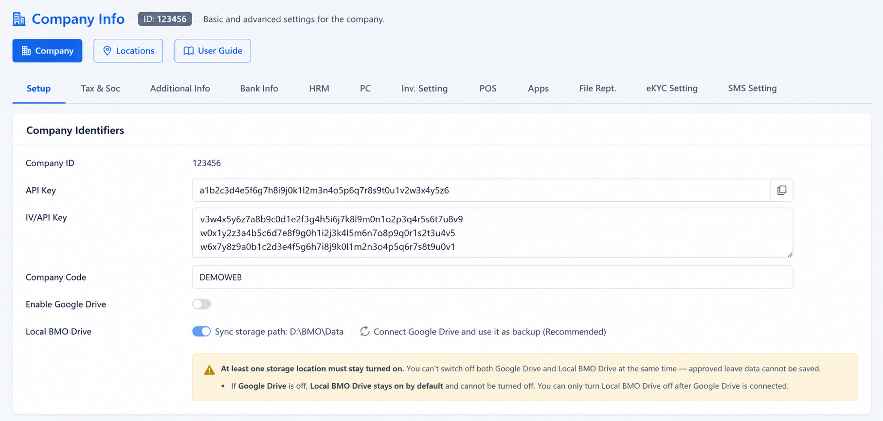 Employee Records & Employment Lifecycle: Google Drive storage link